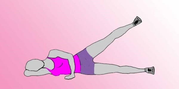 تمرین بالا بردن پا از پهلو برای افراد مبتلا به آرتروز